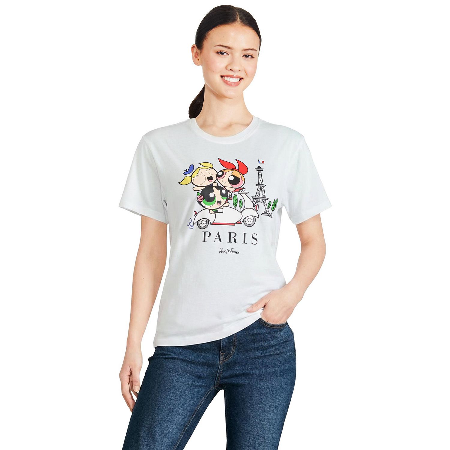 T-shirt à imprimé graphique Les Super Nanas pour femmes