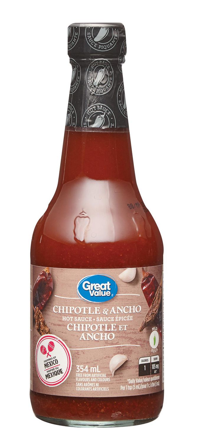 Great Value Chipotle and Ancho Hot Sauce Walmart Canada