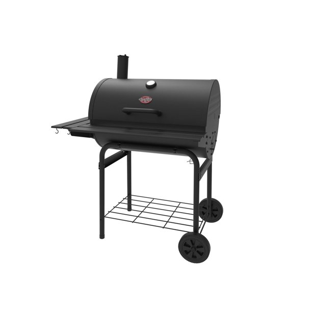 Nexgrill Barbecue au charbon en forme de tonneau avec fumoir, 29 po, noir