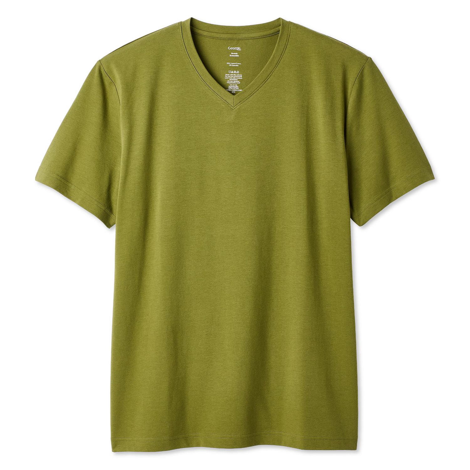T-shirt extensible avec encolure en V George pour hommes