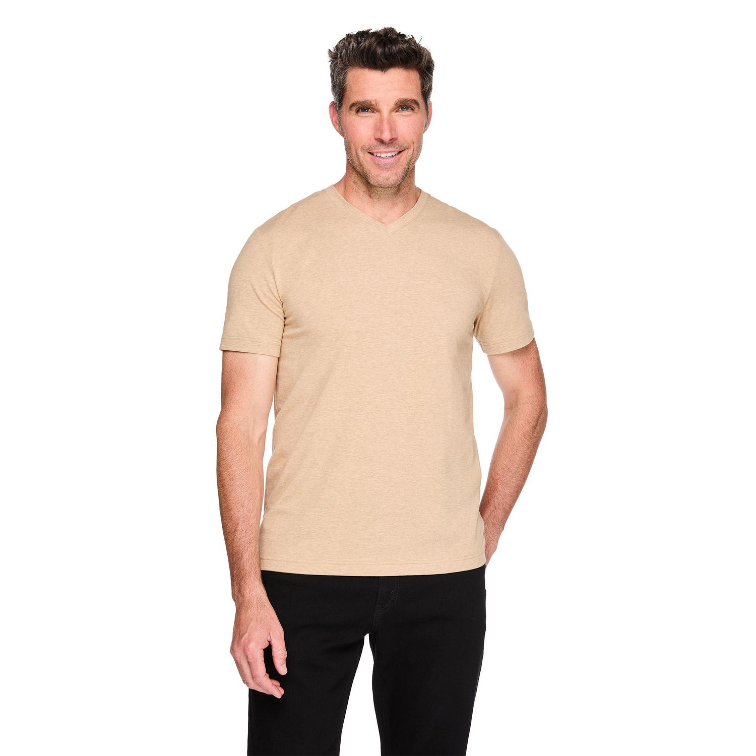 T-shirt extensible avec encolure en V George pour hommes