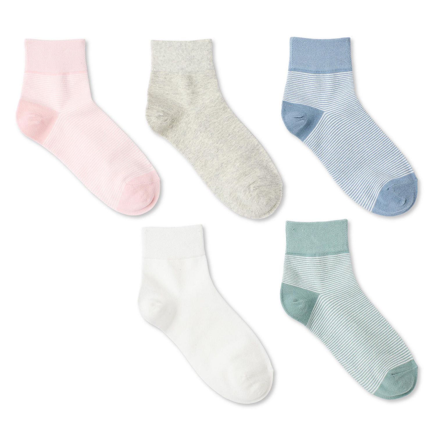 George Women's Quarter-Crew Socks 5-Pack