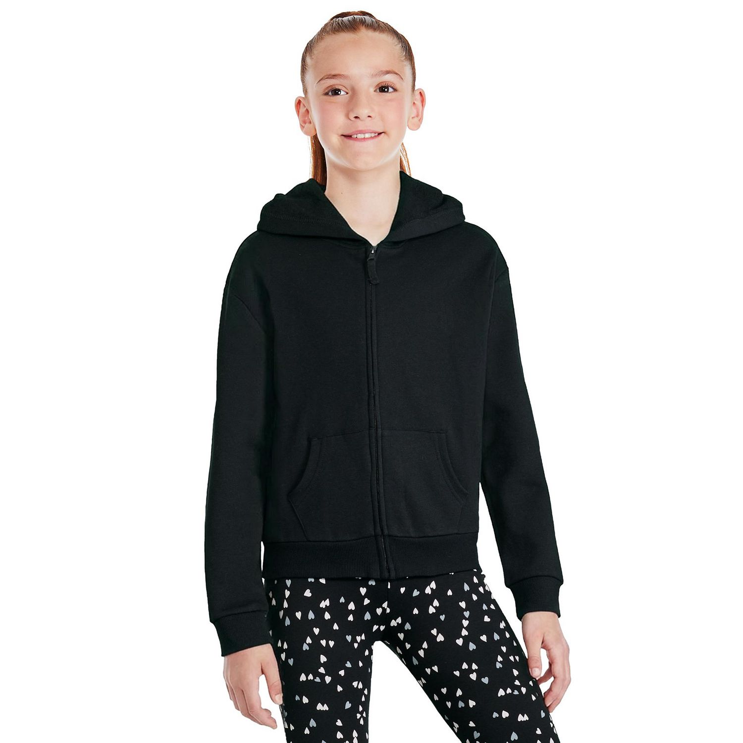 Haut à capuchon zippé sur la longueur George pour filles