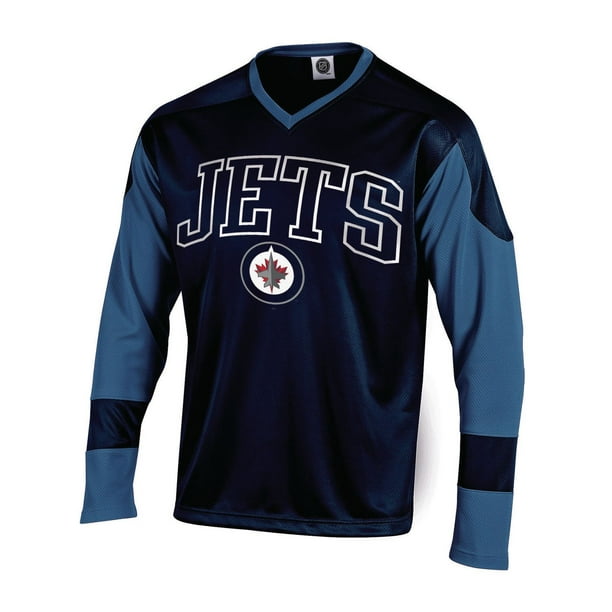 T-shirt Jets de Winnipeg de la LNH à encolure en V et à manches longues pour hommes