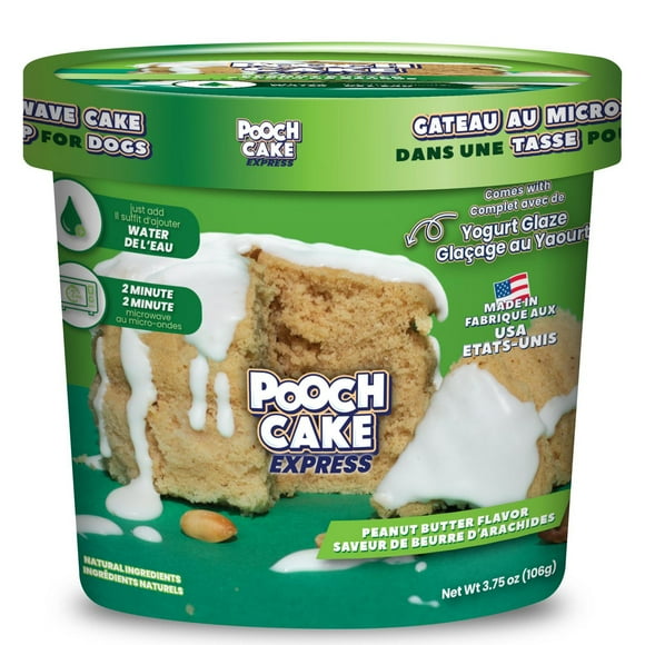 Pooch Cake Express - Peanut Butter Flavor, Microwave Cake in a Cup for Dogs