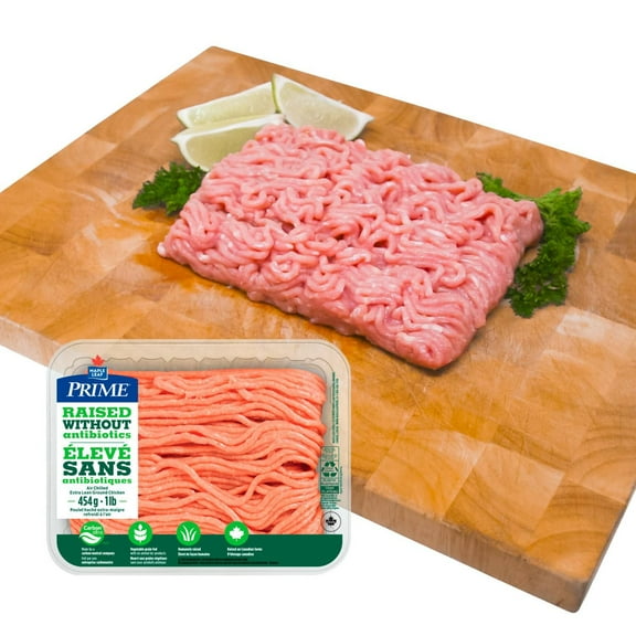 Prime Extra Lean Ground Chicken Raised Without Antibiotics, 454 g