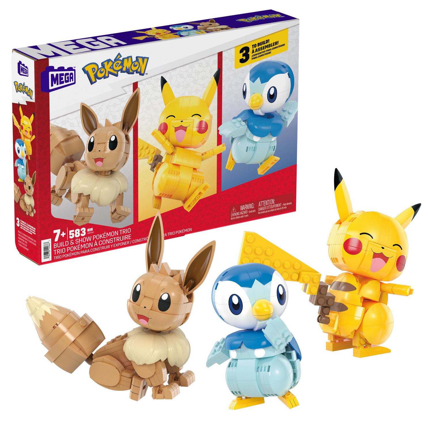 MEGA Pokémon Action Figure Building Toy Set for Kids, Jumbo Pikachu with  825 Pieces, 12 Inches Tall, Age 8+ Years ( Exclusive)