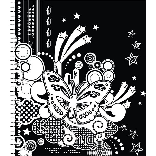 Doodle Notebook, 10-1/2 x 8, 140 Pages