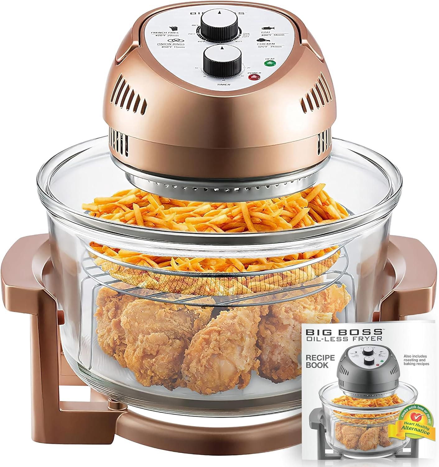 Novaspark 16QT Air Fryer Toaster Oven Combo – 8-in-1 Countertop Convection Oven For Baking, Toasting, Air Frying & More (Blue)