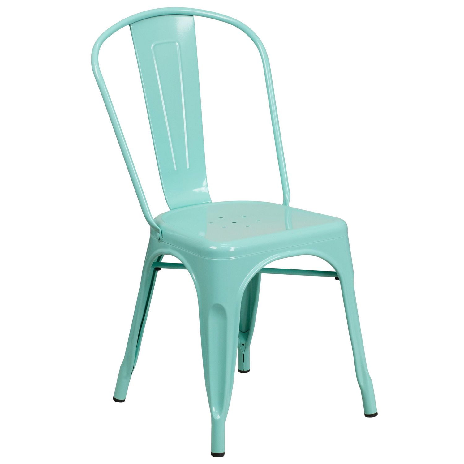 Mint Green Metal IndoorOutdoor Stackable Chair Walmart Canada