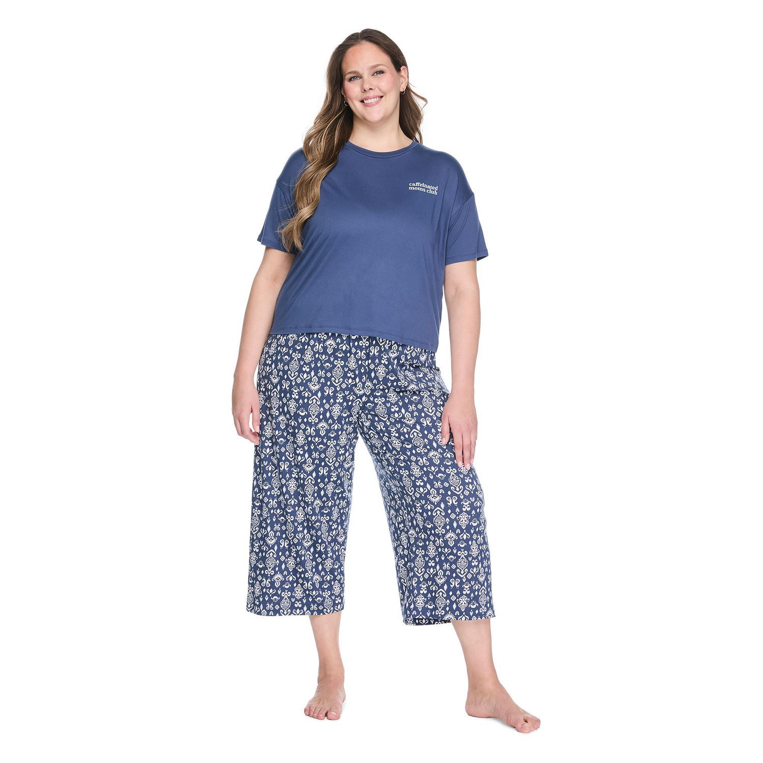George Women's Plus Two Piece Capri Pajama Set