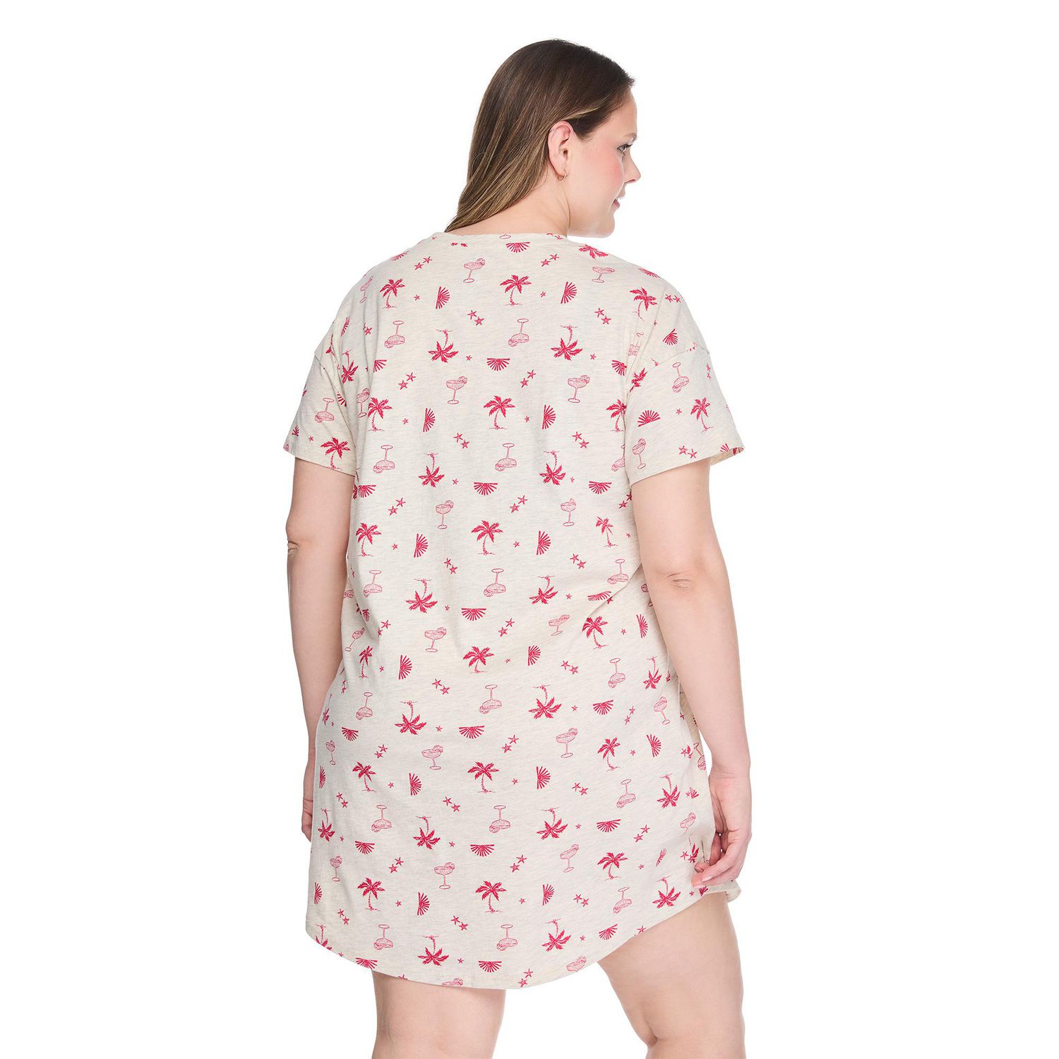 Chemise de nuit à encolure ras du cou George Plus pour femmes