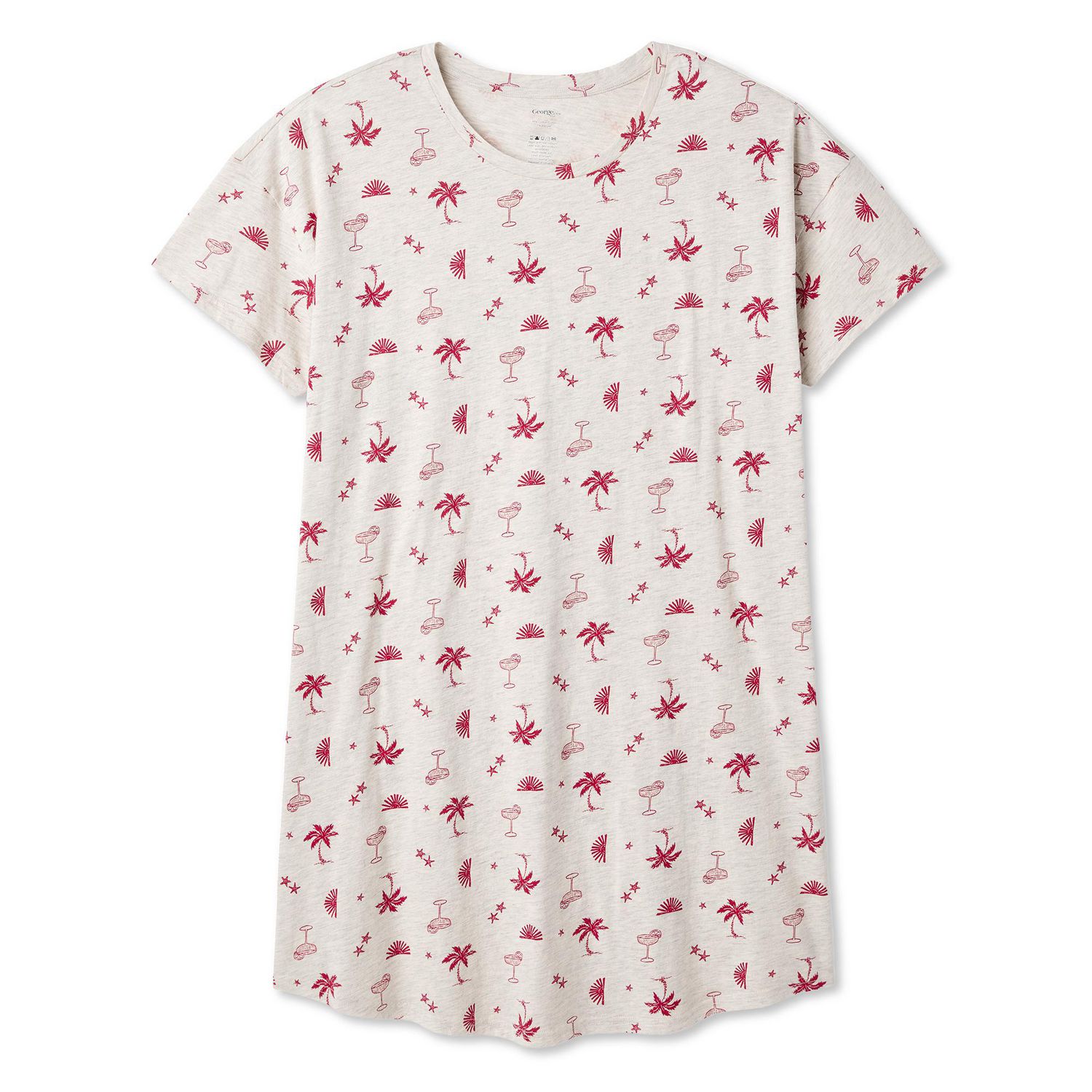 Chemise de nuit à encolure ras du cou George Plus pour femmes