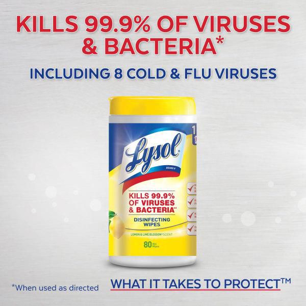 LYSOL Disinfecting Wipes Lysol On the Go Citrus 15 ct Lysol