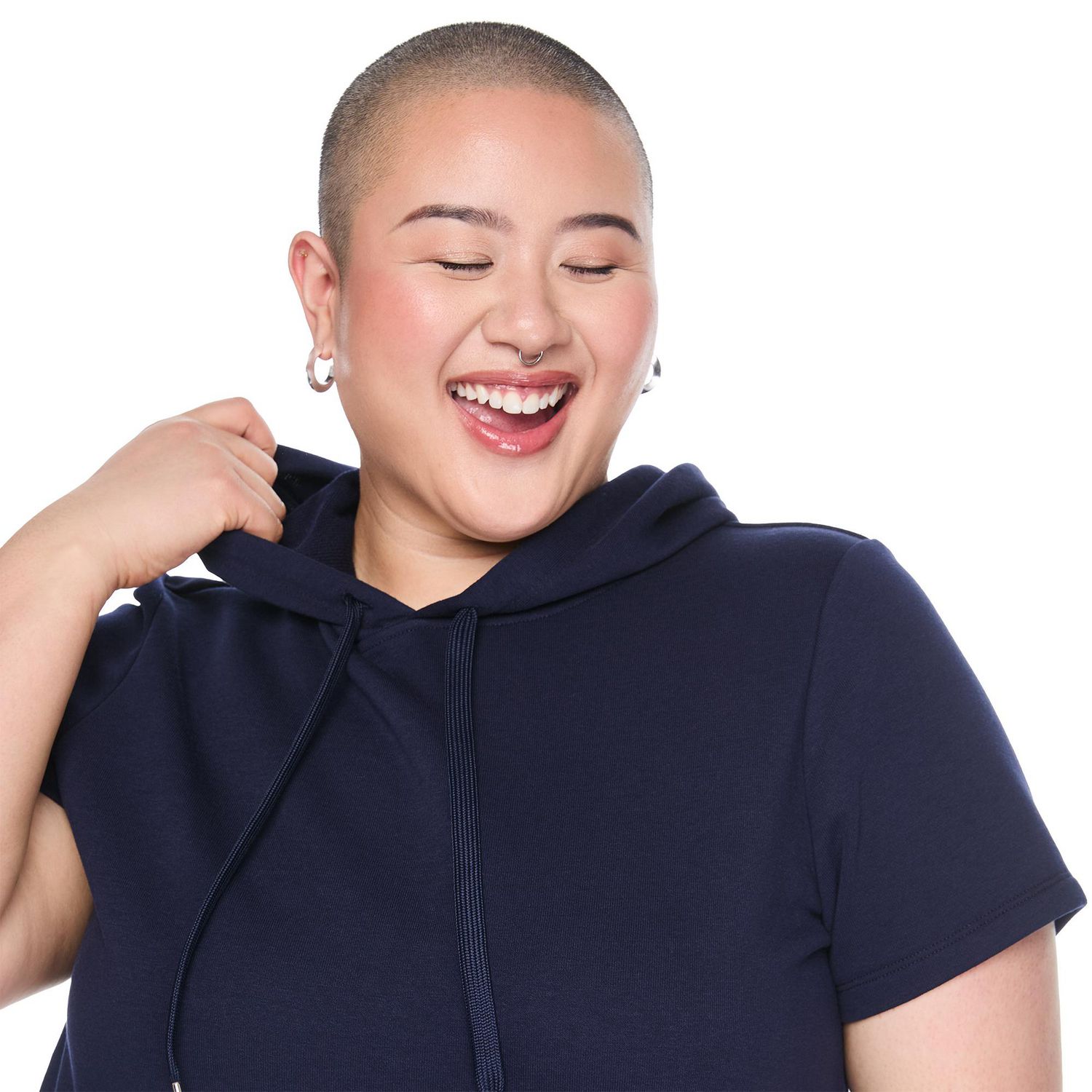 Haut à capuchon manches courtes Lane Bryant Plus pour femmes