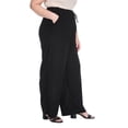 thumbnail image 2 of Lane Bryant Women's Plus Linen-Blend Wide Leg Pant, 2 of 6