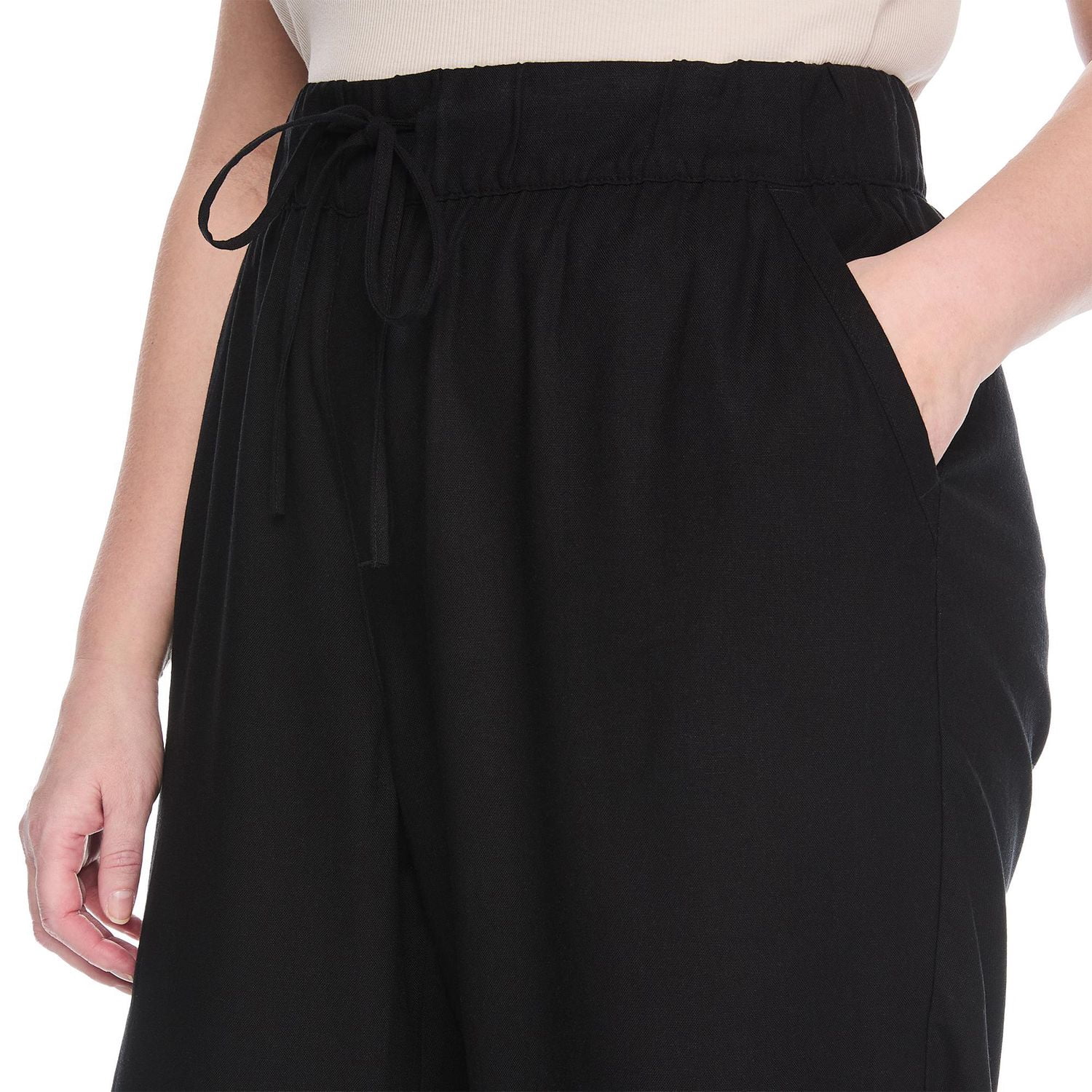 Lane Bryant Women's Plus Linen-Blend Wide Leg Pant