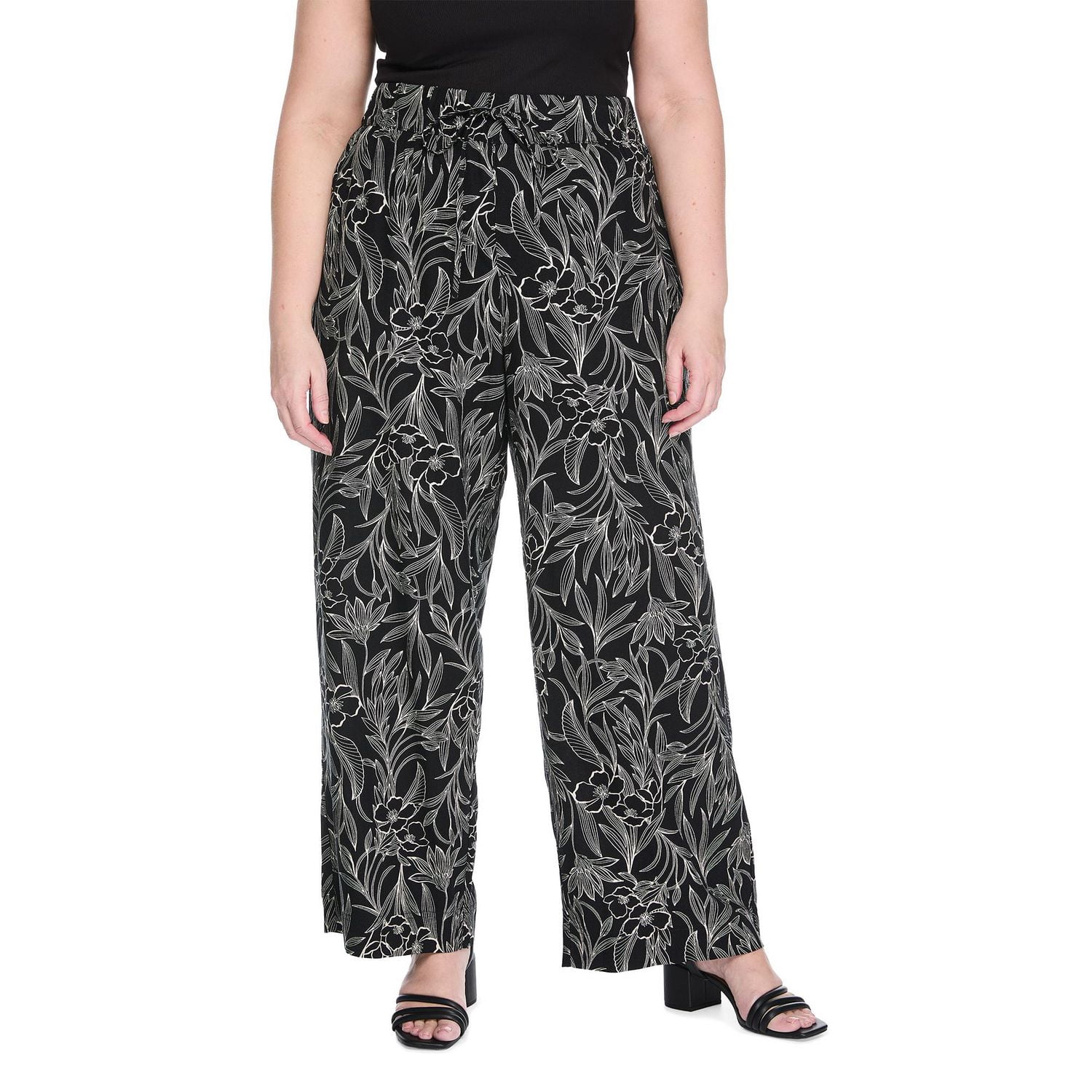 Pantalon évasé en mélange de lin Lane Bryant Plus pour femmes