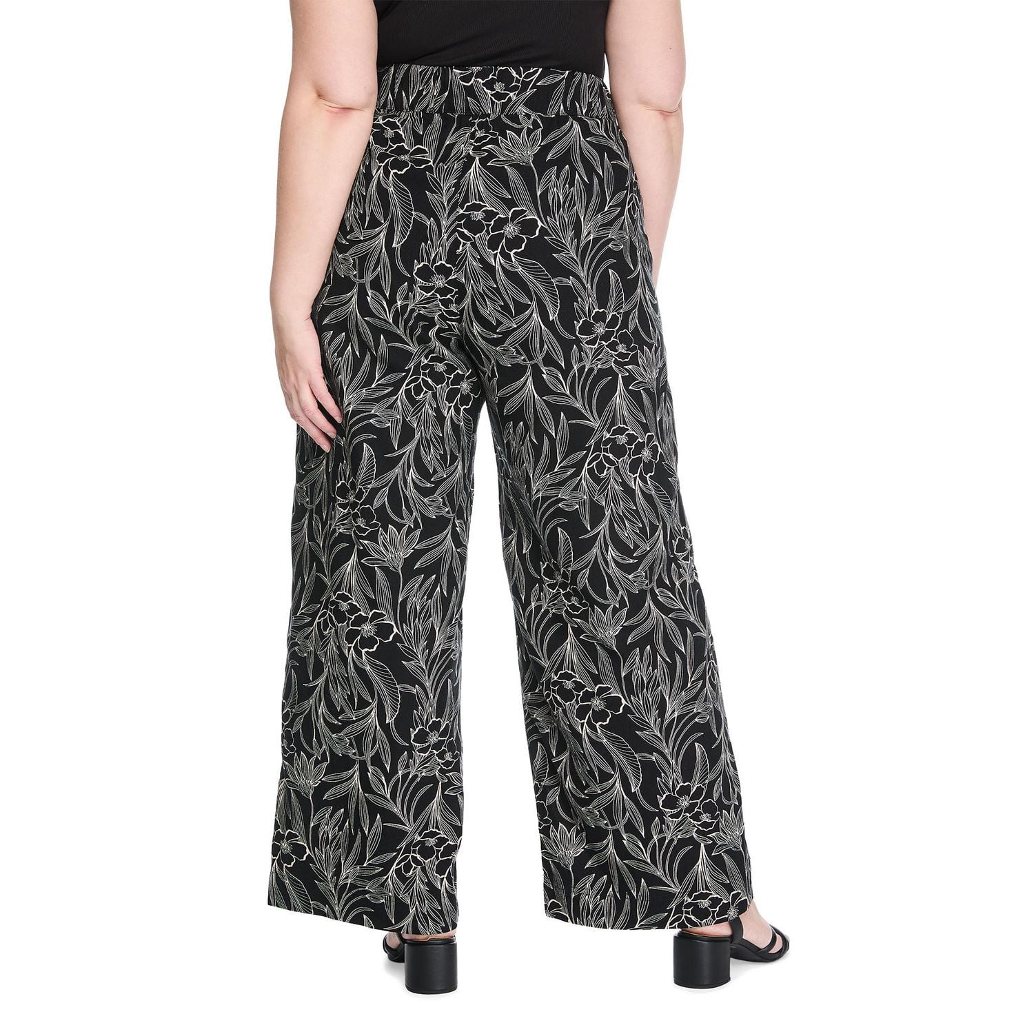 Pantalon évasé en mélange de lin Lane Bryant Plus pour femmes