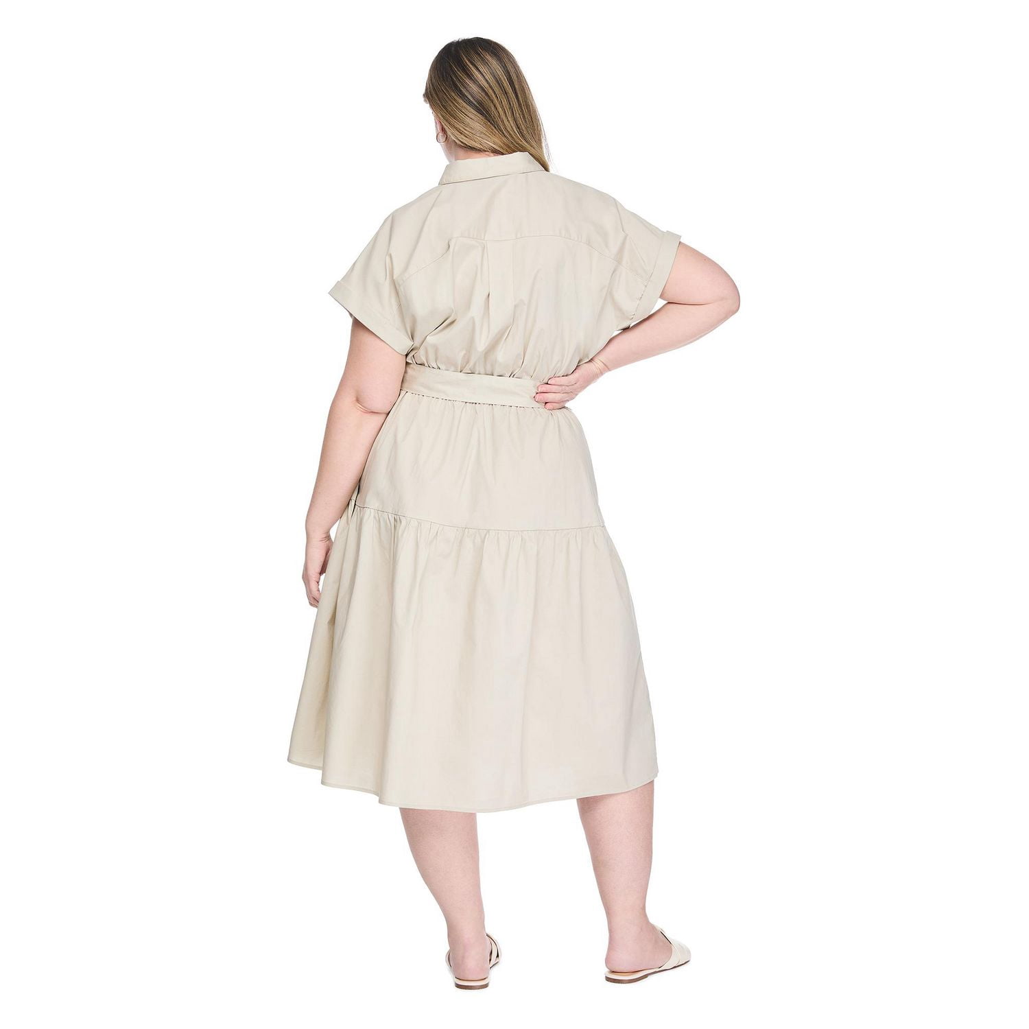 Lane Bryant Women's Plus Midi Shirt Dress