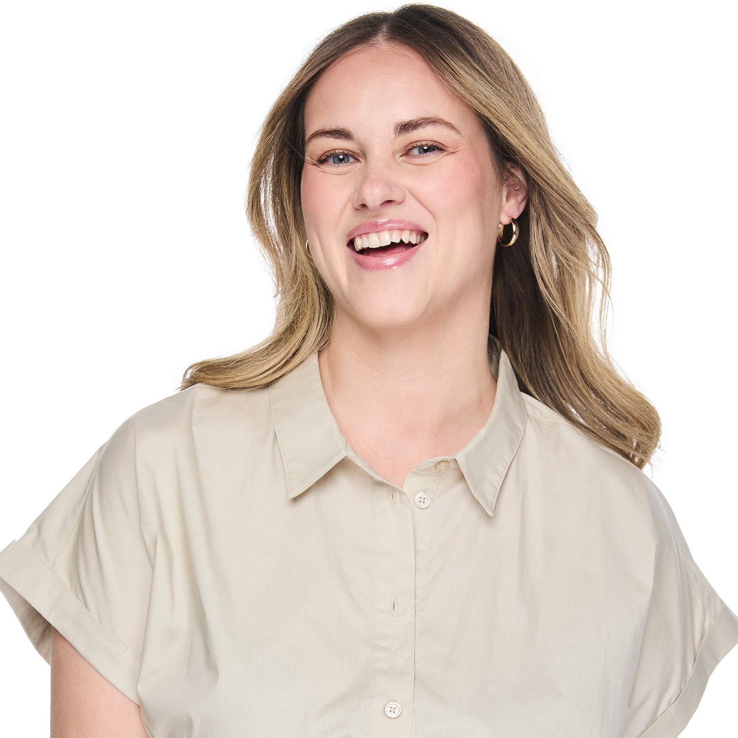 Lane Bryant Women's Plus Midi Shirt Dress