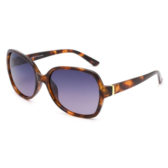 Time & Tru Tort and Gold Geometric Sunglasses