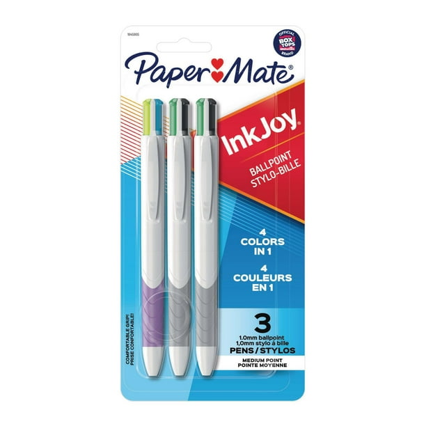 Paper Mate stylo gel, pointe moyenne 0,7mm, couleur assortie, paq