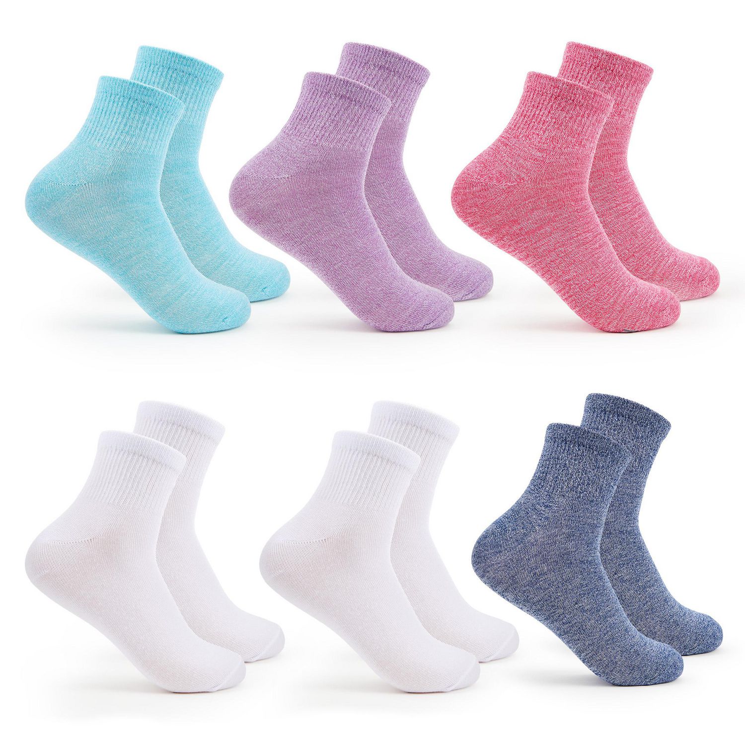 Fruit of the Loom Chaussettes cheville pour femmes paquet de 6. Confort extensible pour tous les jours