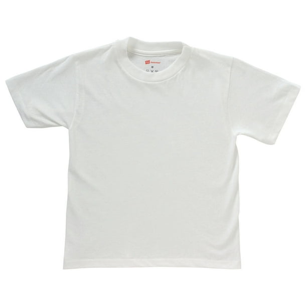 T-shirt en colure ras du cou ComfortSoftMD de Hanes sans étiquette pour garçons