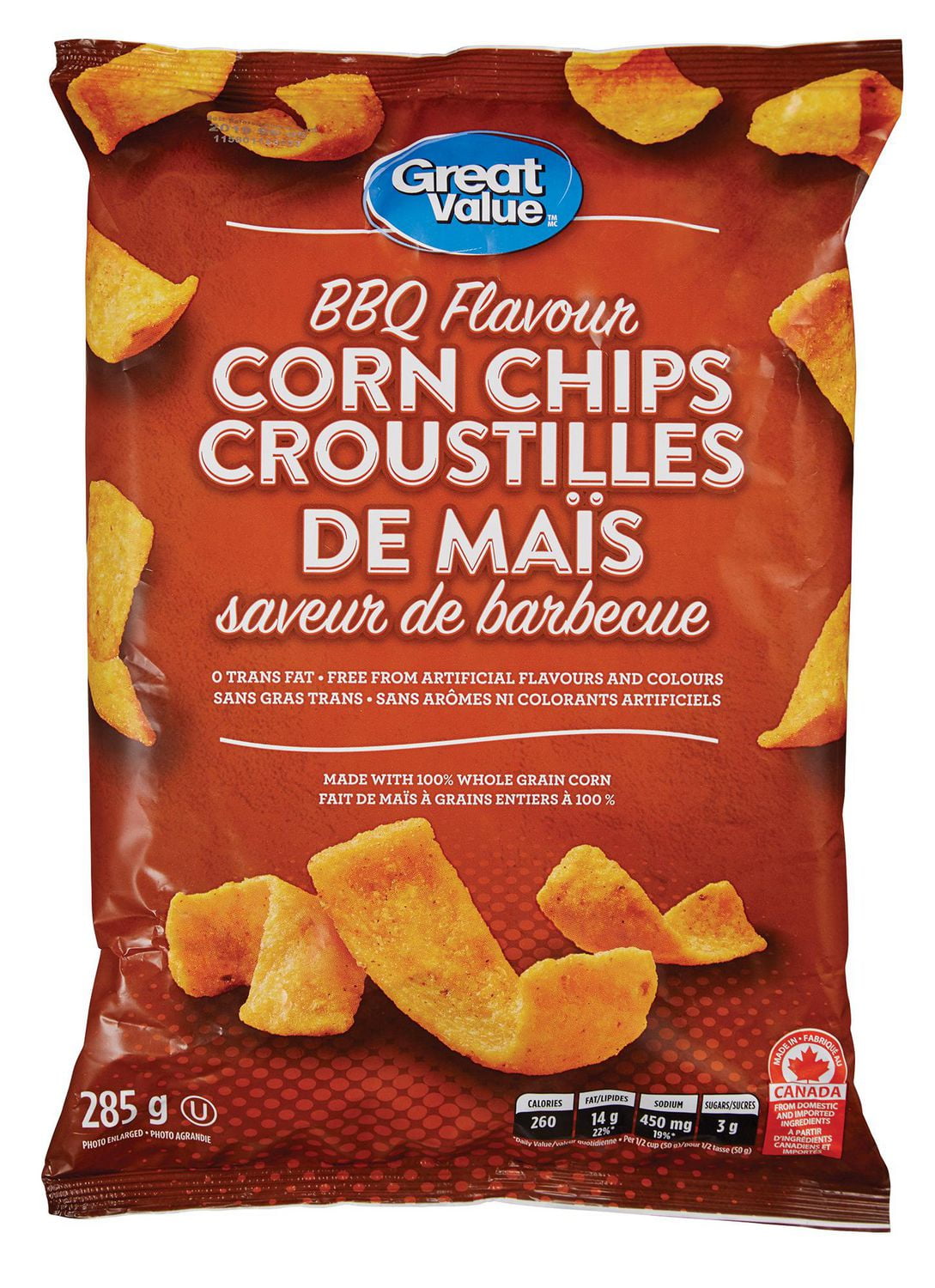 Great Value BBQ Flavour Corn Chips Walmart Canada