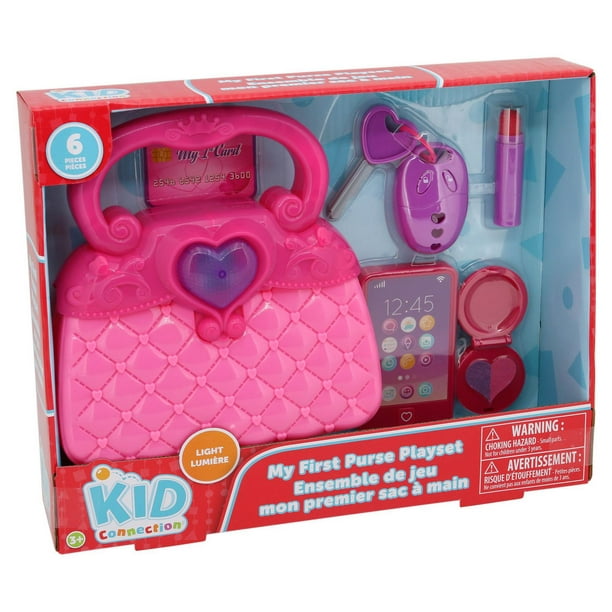 Kid Connection My First Purse with Light 6 Piece Pretend Playset for ...