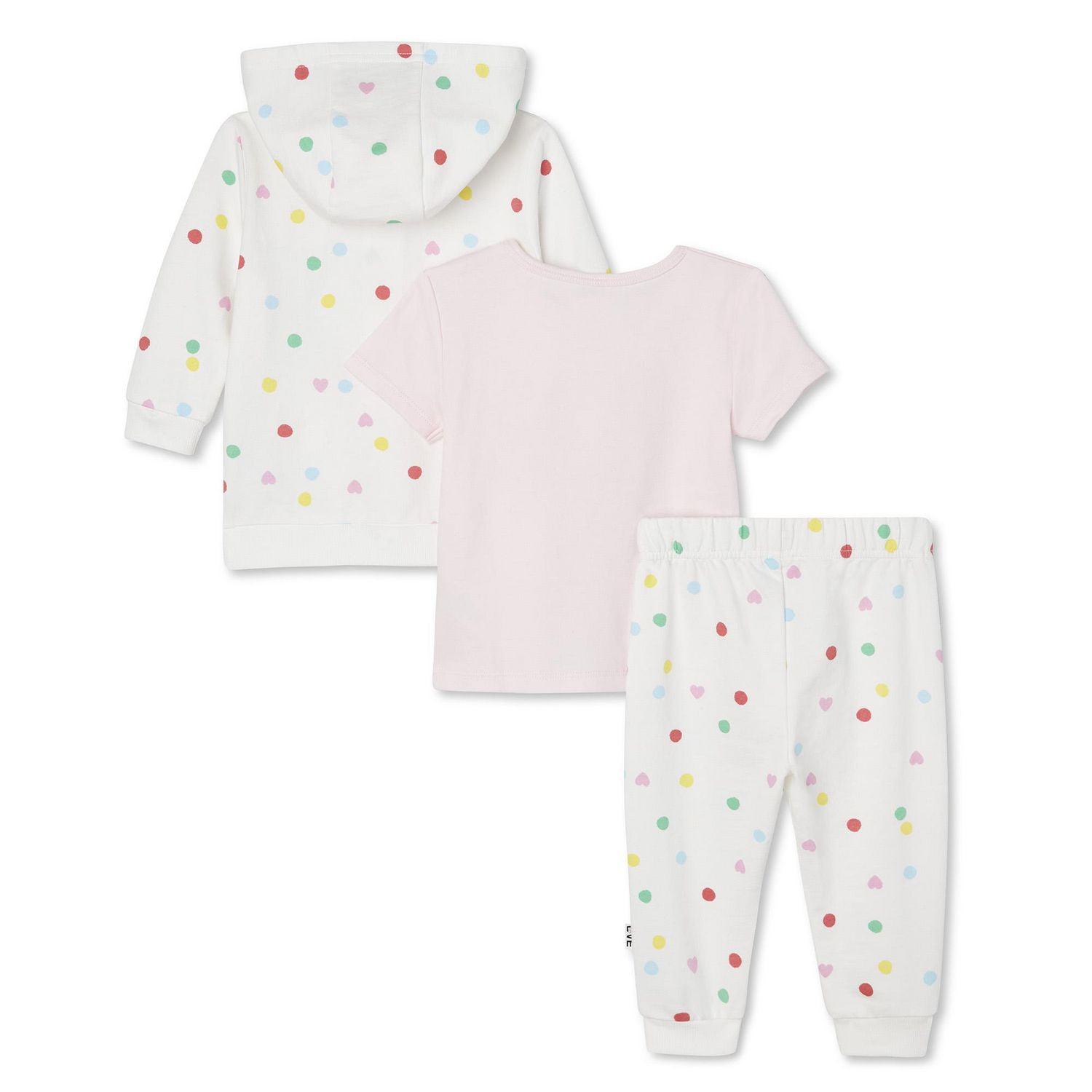 LOVE Ellen DeGeneres Baby Girls' Hoodie 3-Piece Set