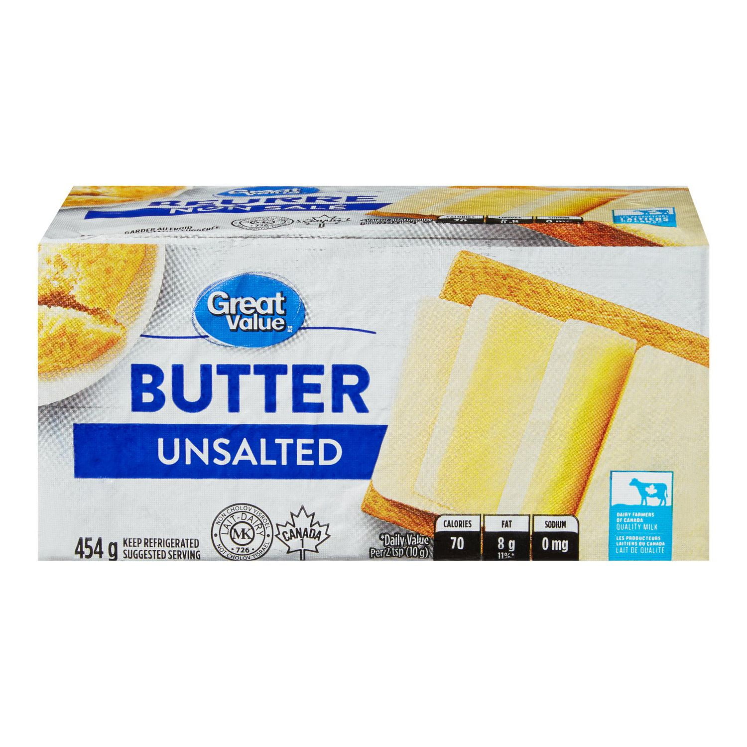 Buy Great Value Unsalted Butter Online Walmart Canada   628915829389 