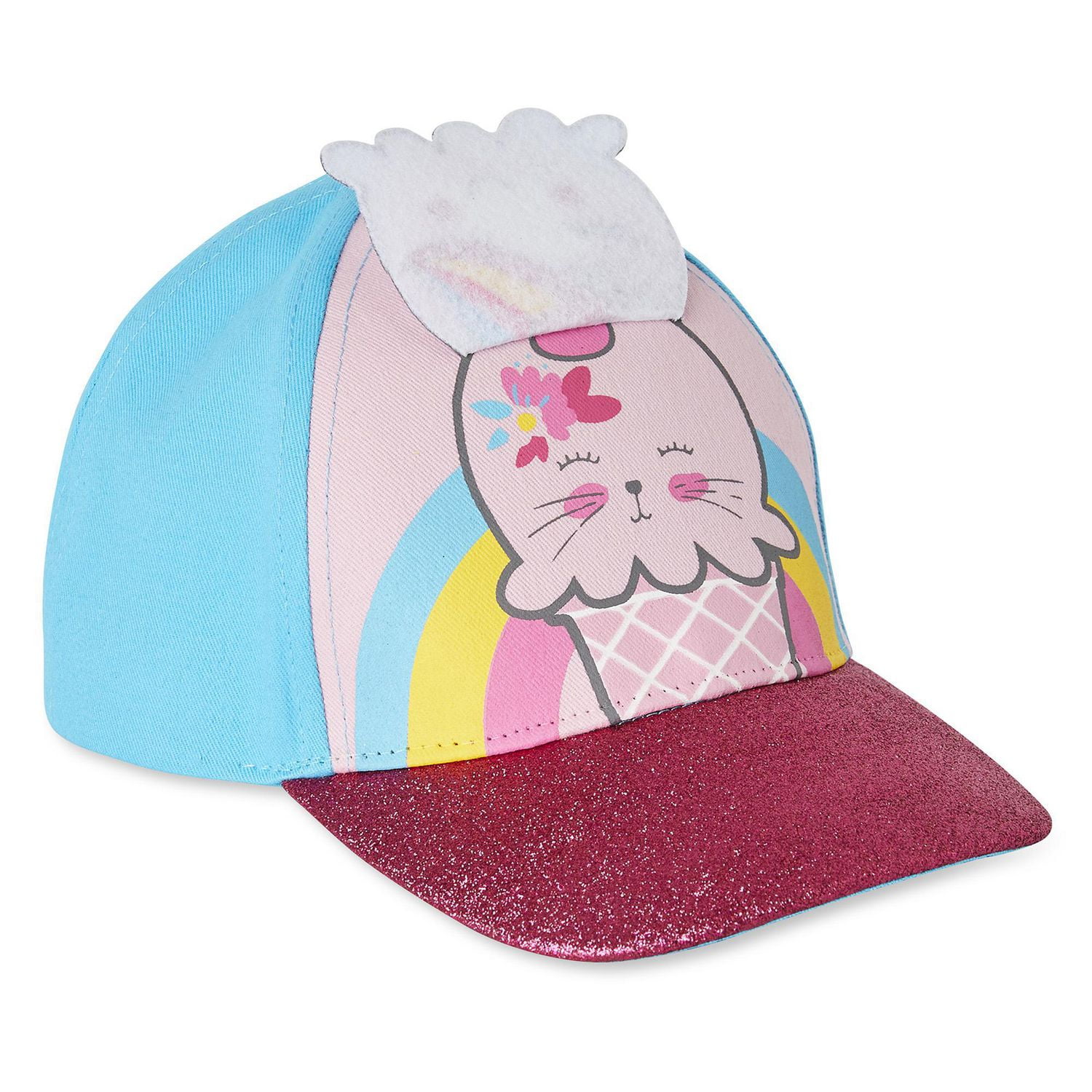 Casquette de baseball avec visière scintillante George pour bébés filles