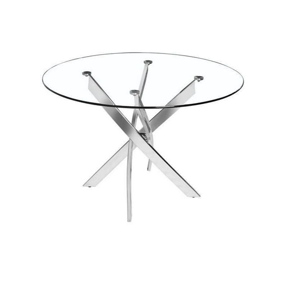Heavenly Collection Star Dining Table, Tempered Glass Dining Table, Round Glass Dining Table, Dining Table, Cross Dining Table