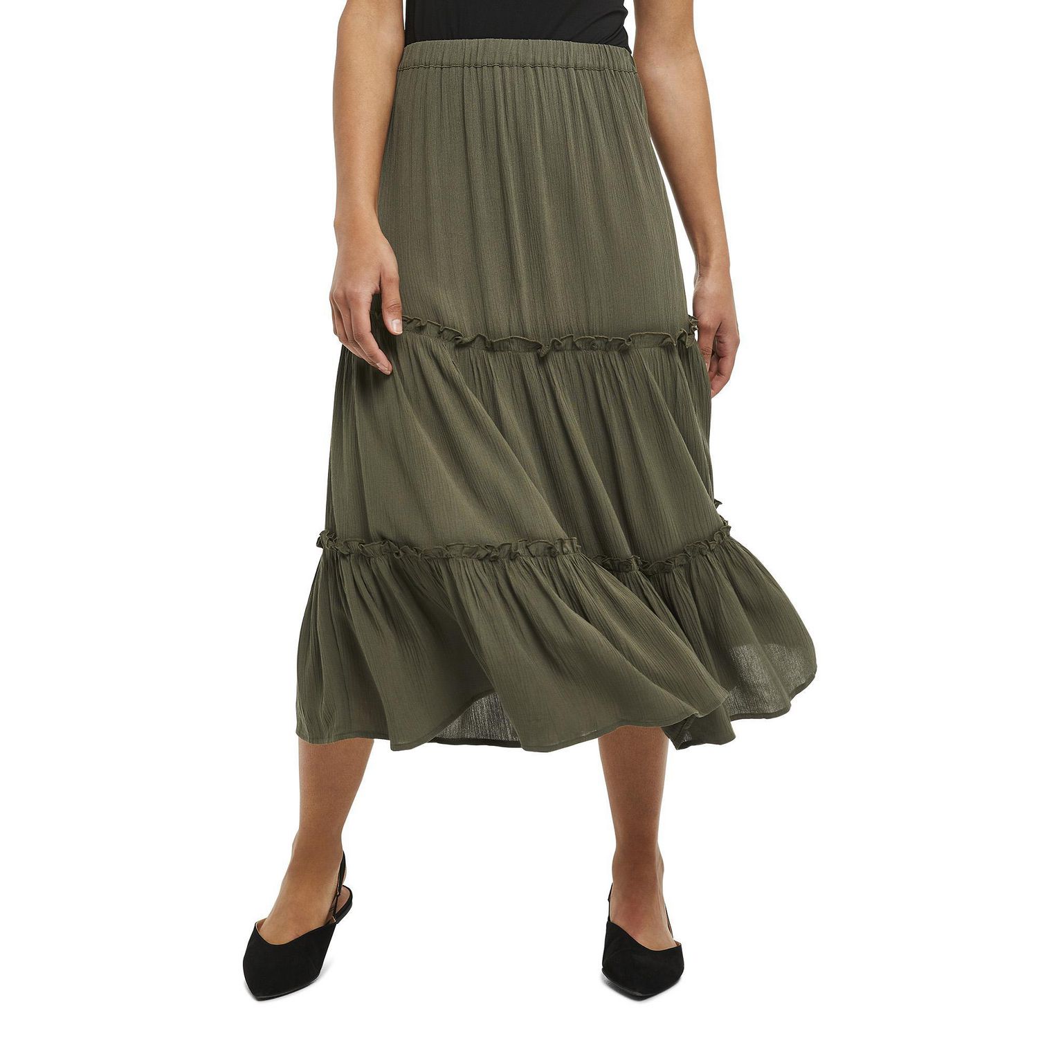 George Women's Tiered Crinkle Skirt | Walmart Canada