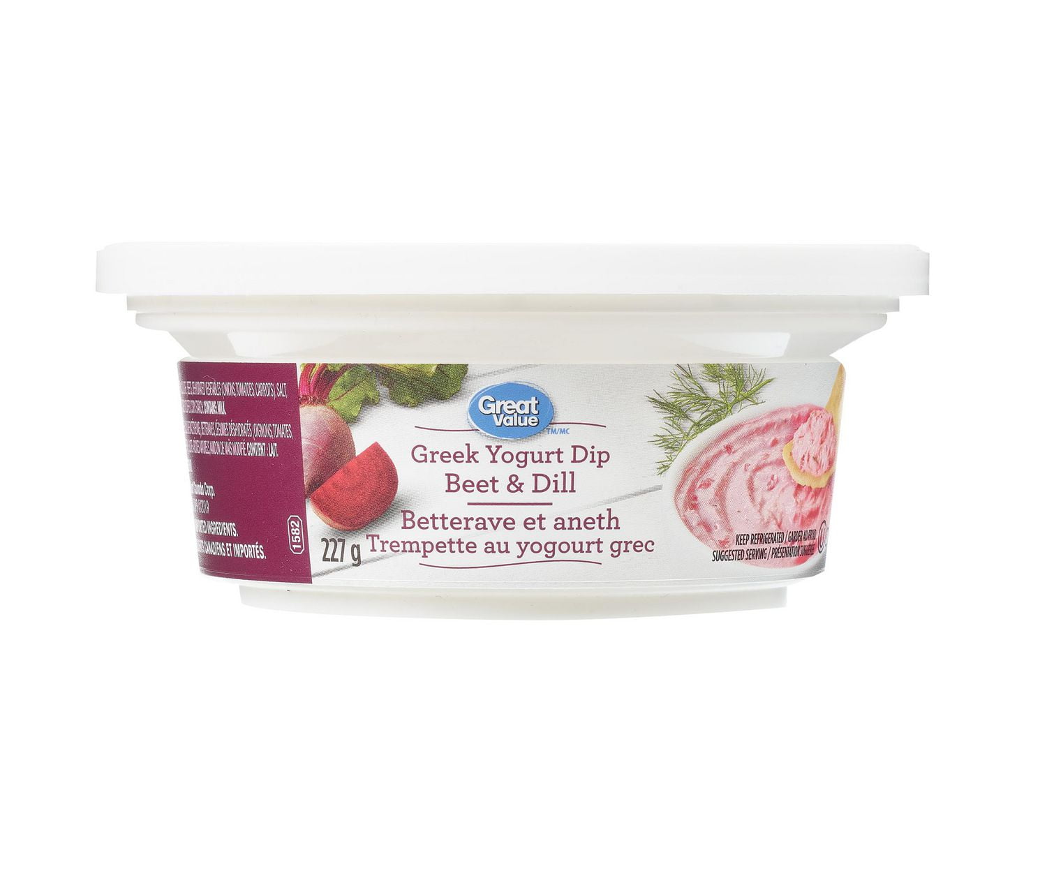 Great Value Beet and Dill Greek Yogurt Dip Walmart Canada