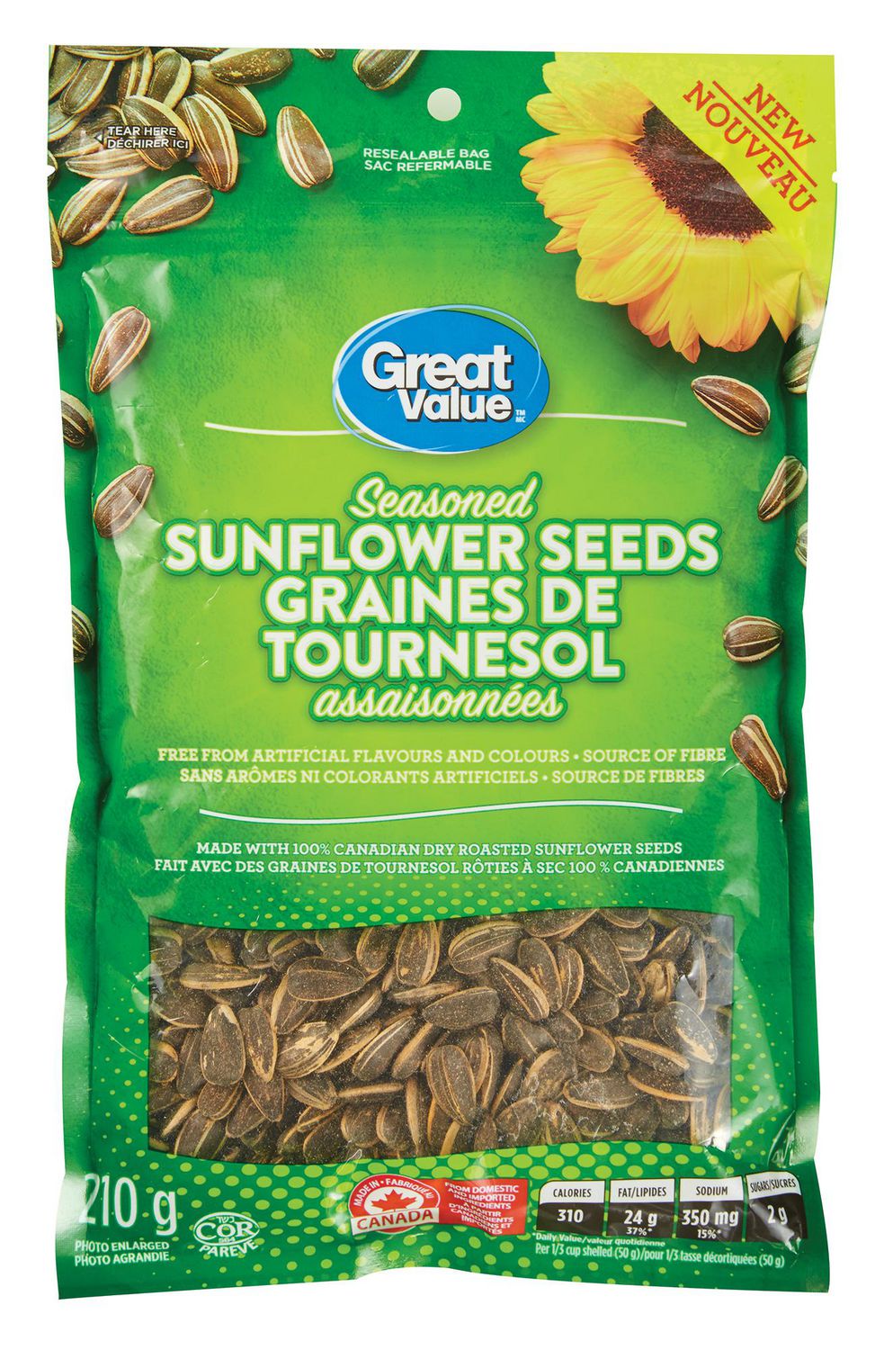 Great Value Seasoned Sunflower Seeds Walmart Canada