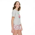 thumbnail image 2 of No Boundaries Women's Tee and Boxer Short 2-Piece Set, 2 of 6
