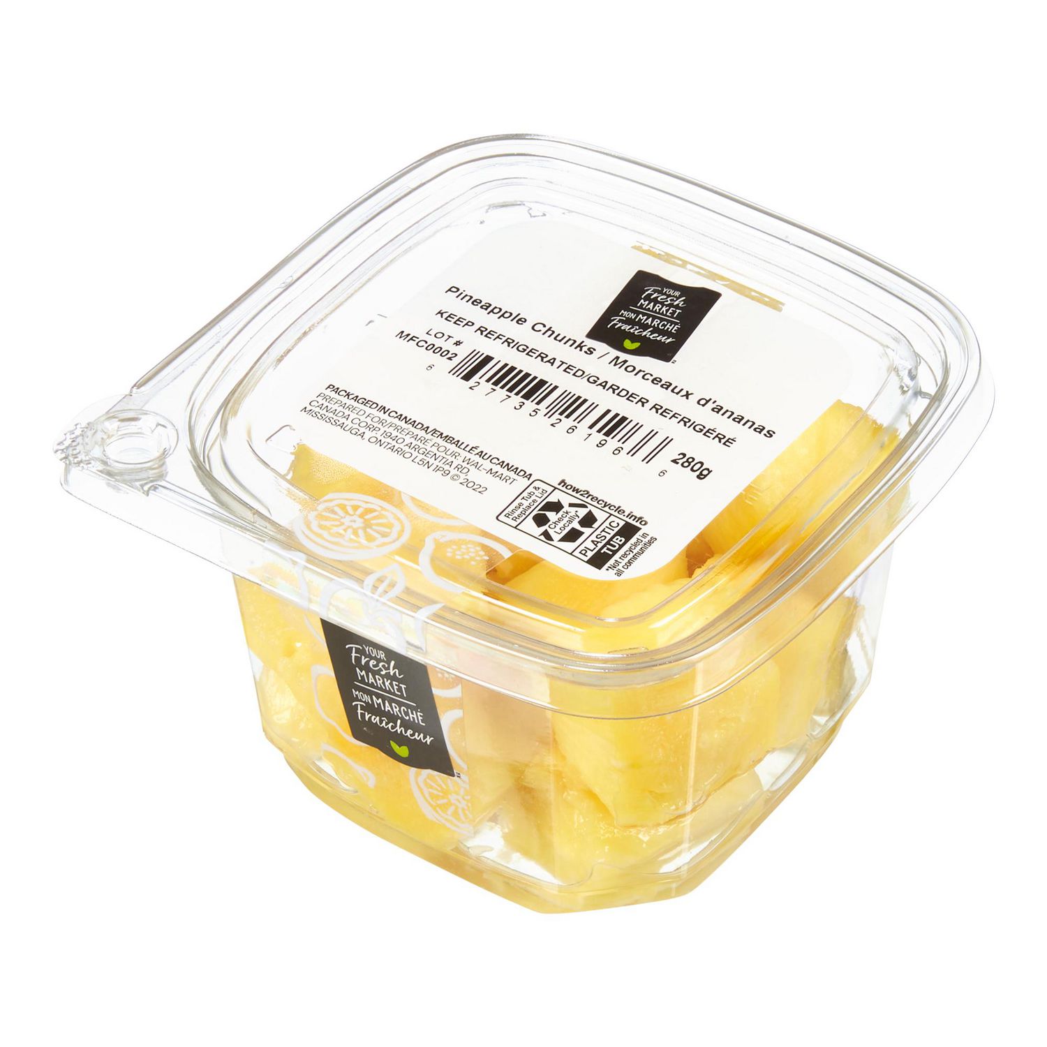 Morceaux d’ananas Mon marché fraîcheur 280g