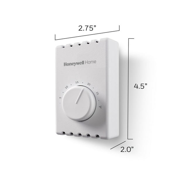 Thermostat de chauffage pour plinthe électrique non programmable à 2 fils  Honeywell Home Thermostat non programmable 