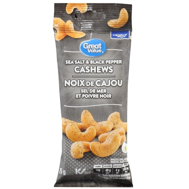 Great Value Sea Salt & Black Pepper Cashews