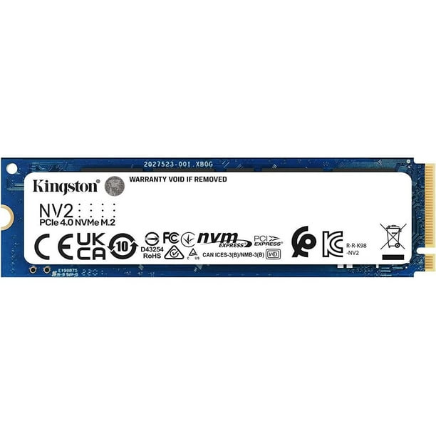 STOCKAGE SSD M.2 NVMe PCIe 4.0/250Go/Kingston NV2 à 34.9