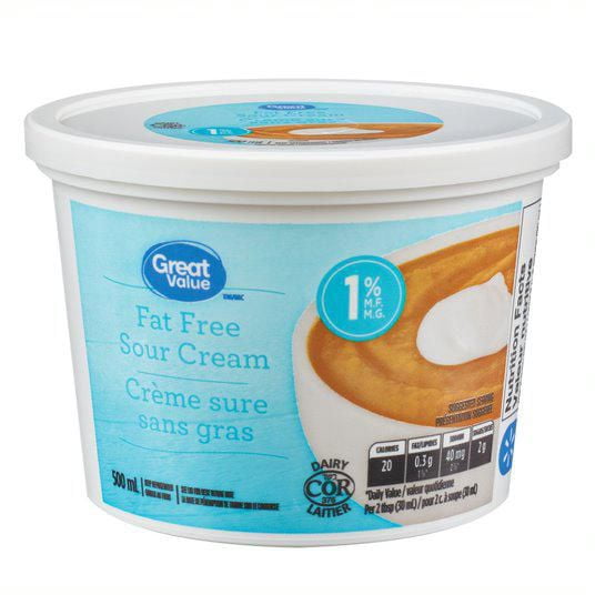 Great Value Fat Free Sour Cream Walmart Canada