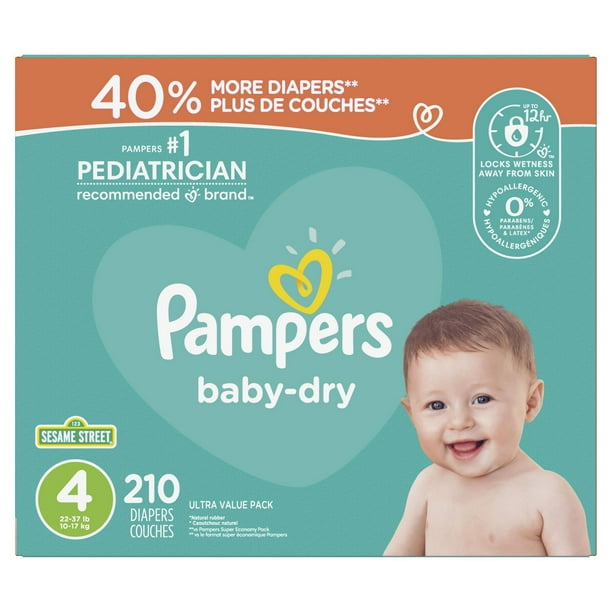 Couches Pampers Baby-Dry, format Ultra Value