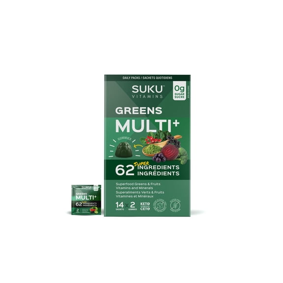 SUKU Vitamins - métabolisme énergétique et soutenir la santé, aide à soutenir la fonction immunitaire, 28 Gummies