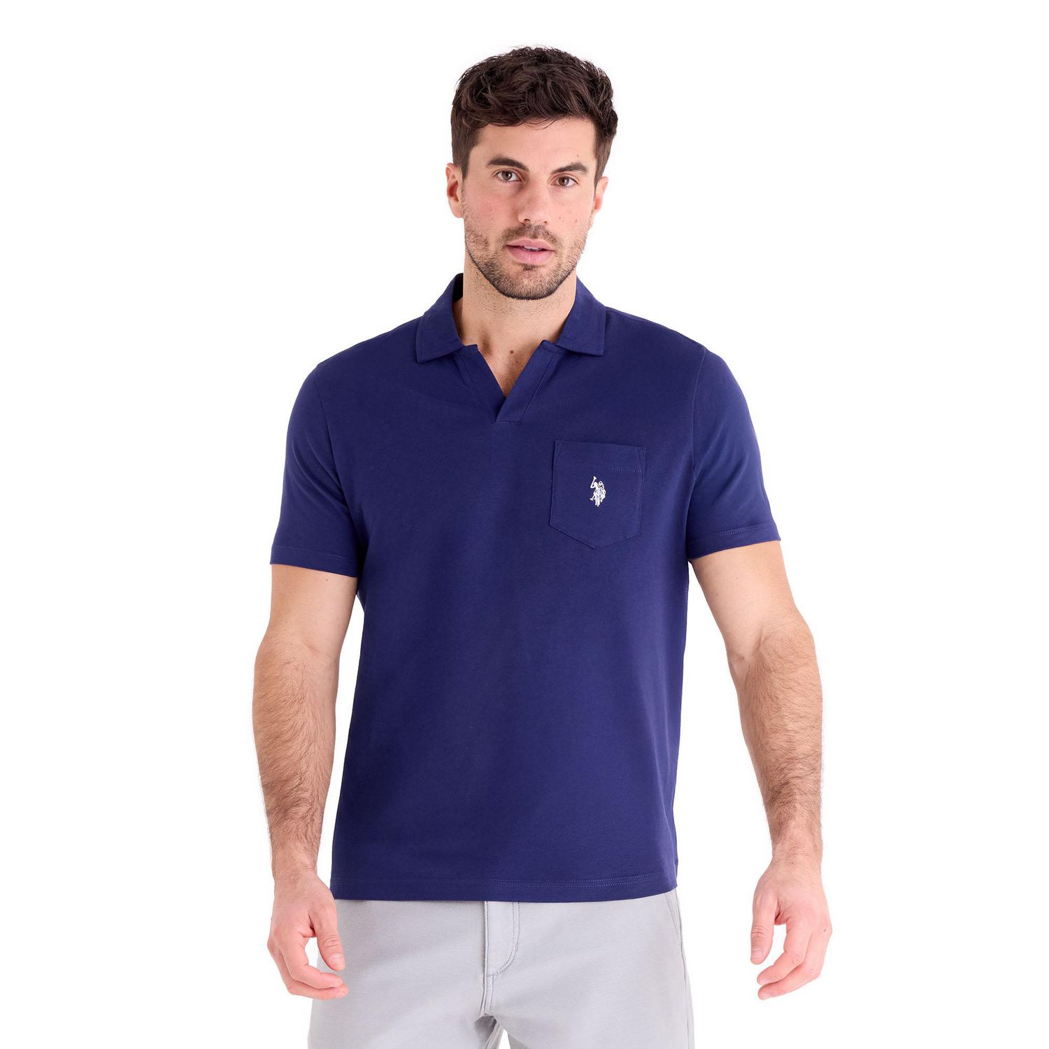 U.S. Polo Assn. léger en jersey doux au toucher avec col Johnny