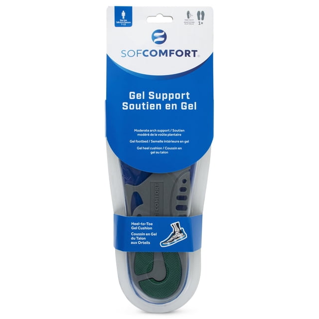 SOF COMFORT GEL SUPPORT INSOLE MEN'S SIZE 7-13