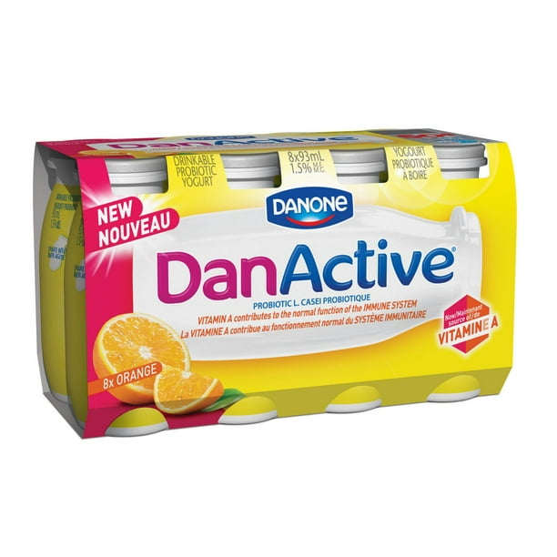 Danone DanActive Orange 1.5% M.G. Yogourt probiotique à boire