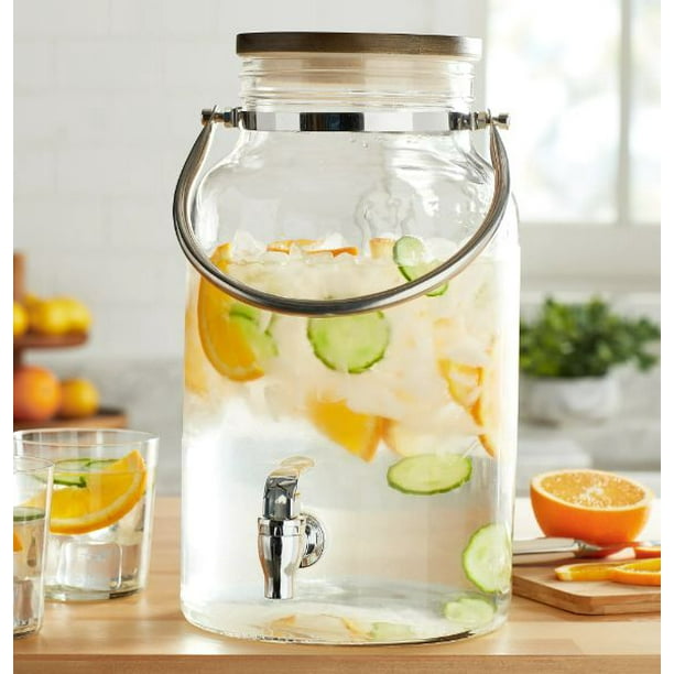 Double 1 Gallon 3.8L Glass Mason Jar Party Juice Dispenser Glass Drink  Beverage Dispenser with Tap and Stand - China Juicer Dispenser Cold Beverage  Glass and Beverage Dispenser Mason Jars price